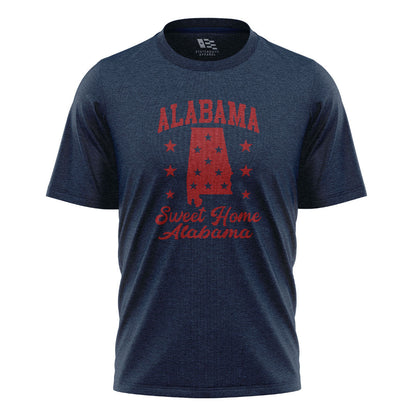 Alabama Sweet Home State Silhouette Stars - Navy flatlay