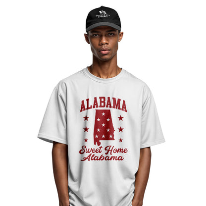 Alabama Sweet Home State Silhouette Stars - White lifestyle 4