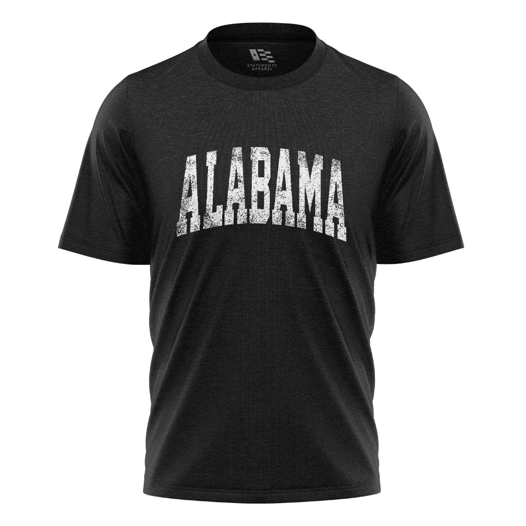 Alabama Varsity Arch Distressed - Black flatlay