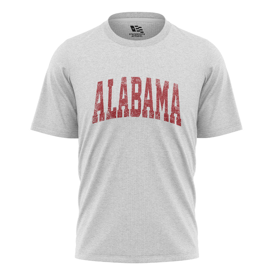 Alabama Varsity Arch Distressed - White flatlay