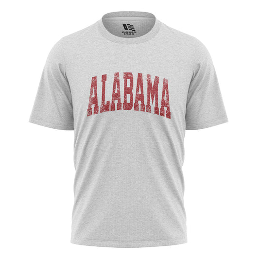 Alabama Varsity Arch Distressed - White flatlay