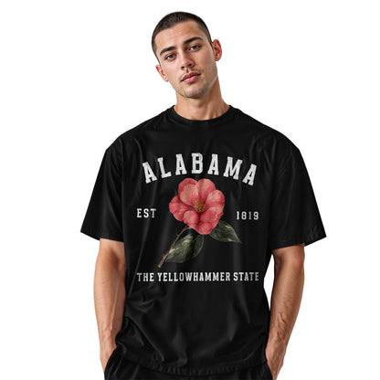 Alabama Yellowhammer Camellia Est 1819 - Black lifestyle 2
