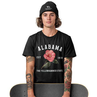 Alabama Yellowhammer Camellia Est 1819 - Black lifestyle 3