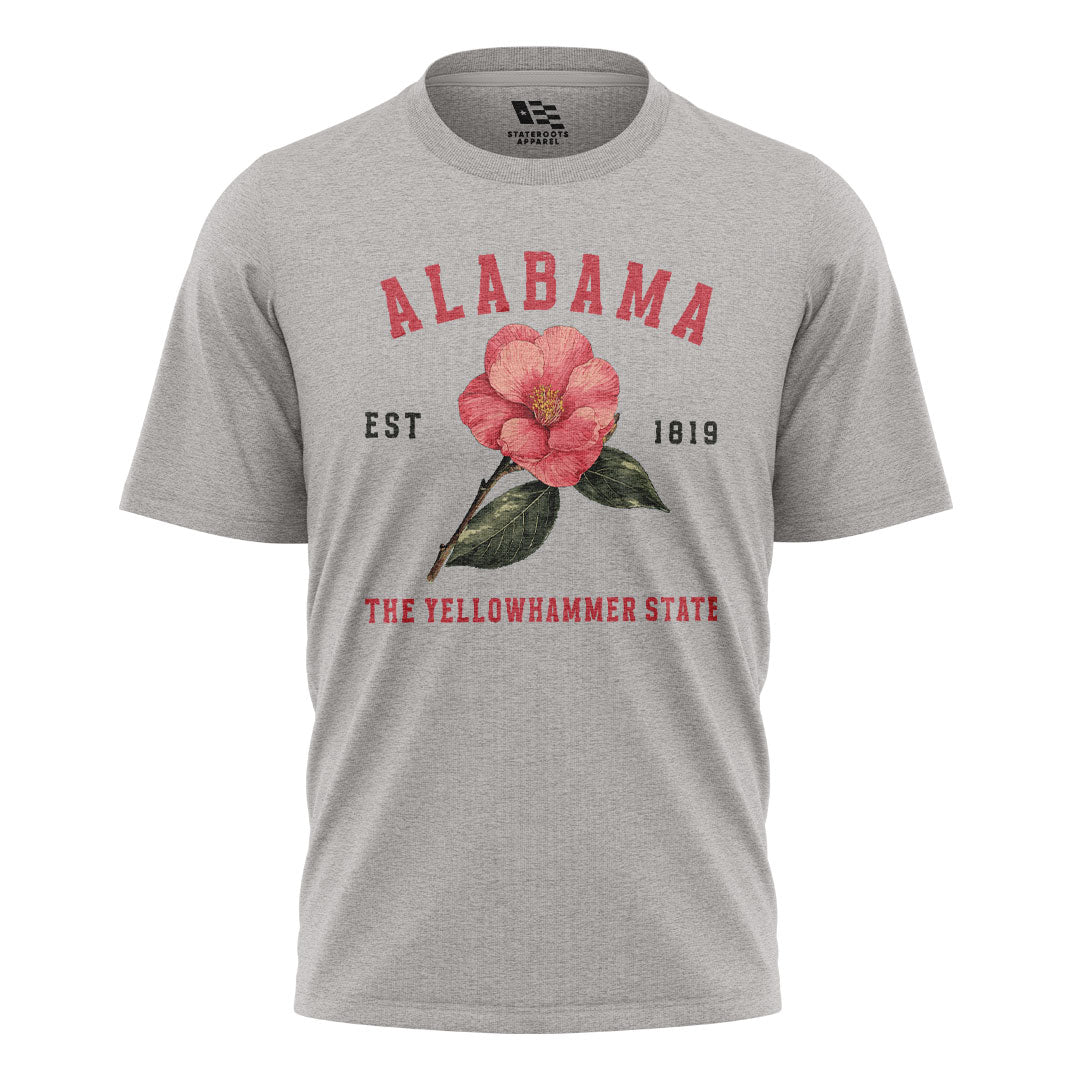 Alabama Yellowhammer Camellia Est 1819 - Sport Grey flatlay