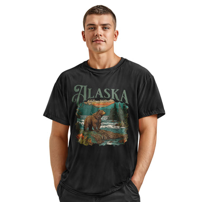 Alaska Bear River Sunset Wildlife Landscape - Black lifestyle 4