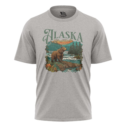 Alaska Bear River Sunset Wildlife Landscape - Sport Grey flatlay