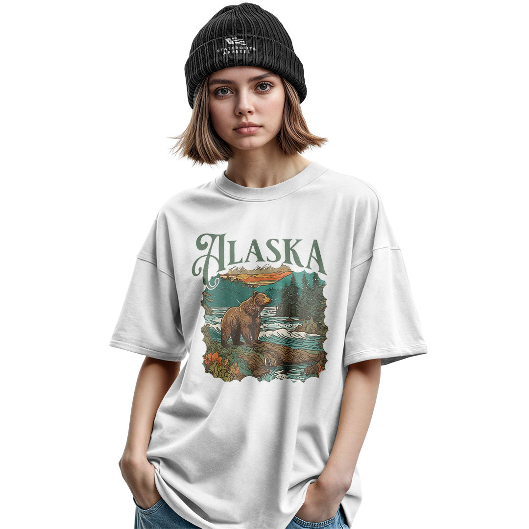 Alaska Bear River Sunset Wildlife Landscape - White lifestyle 2