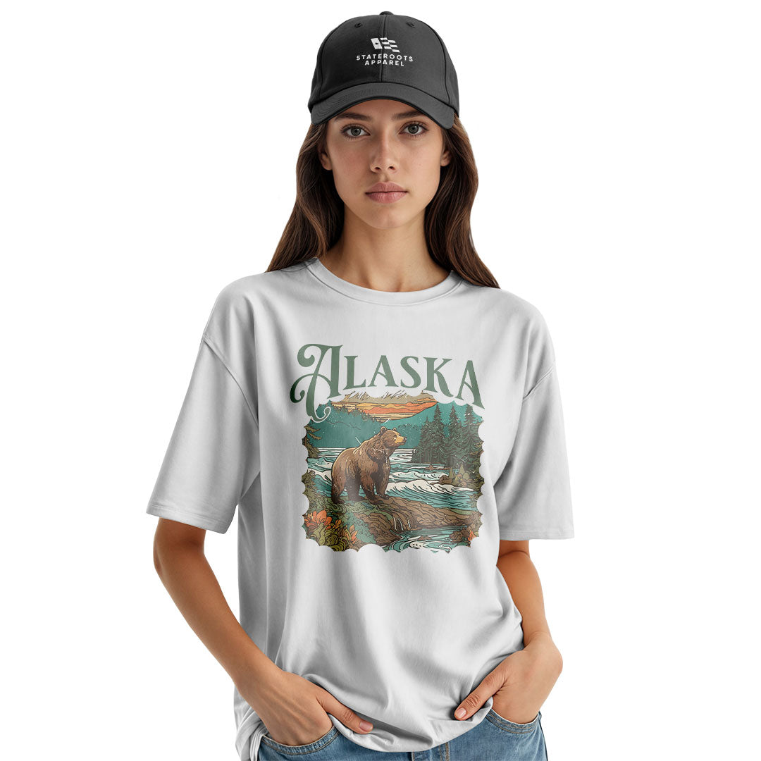 Alaska Bear River Sunset Wildlife Landscape - White lifestyle 3