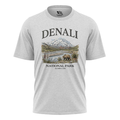Alaska Denali National Park Grizzly Bear River - White flatlay