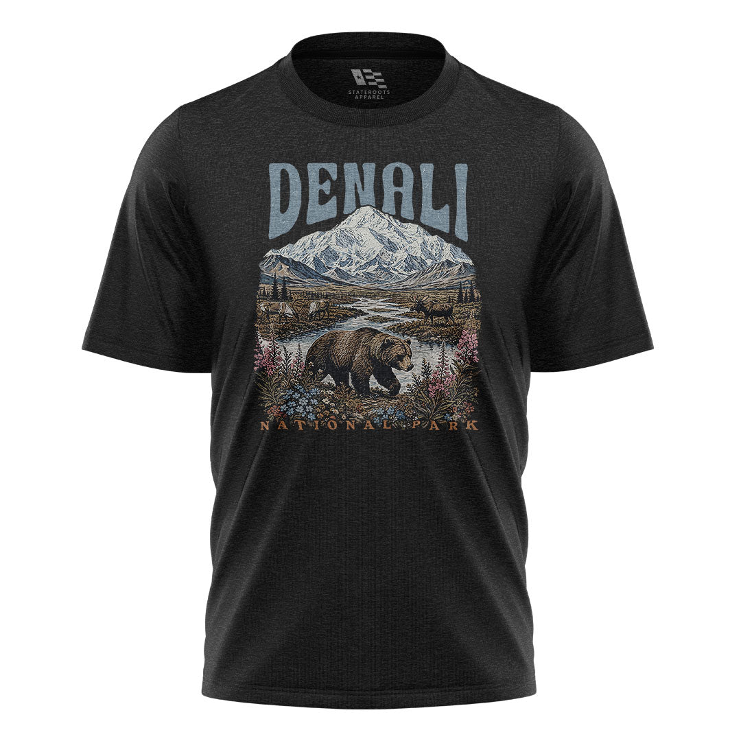 Alaska Denali National Park Grizzly Stream - Black flatlay