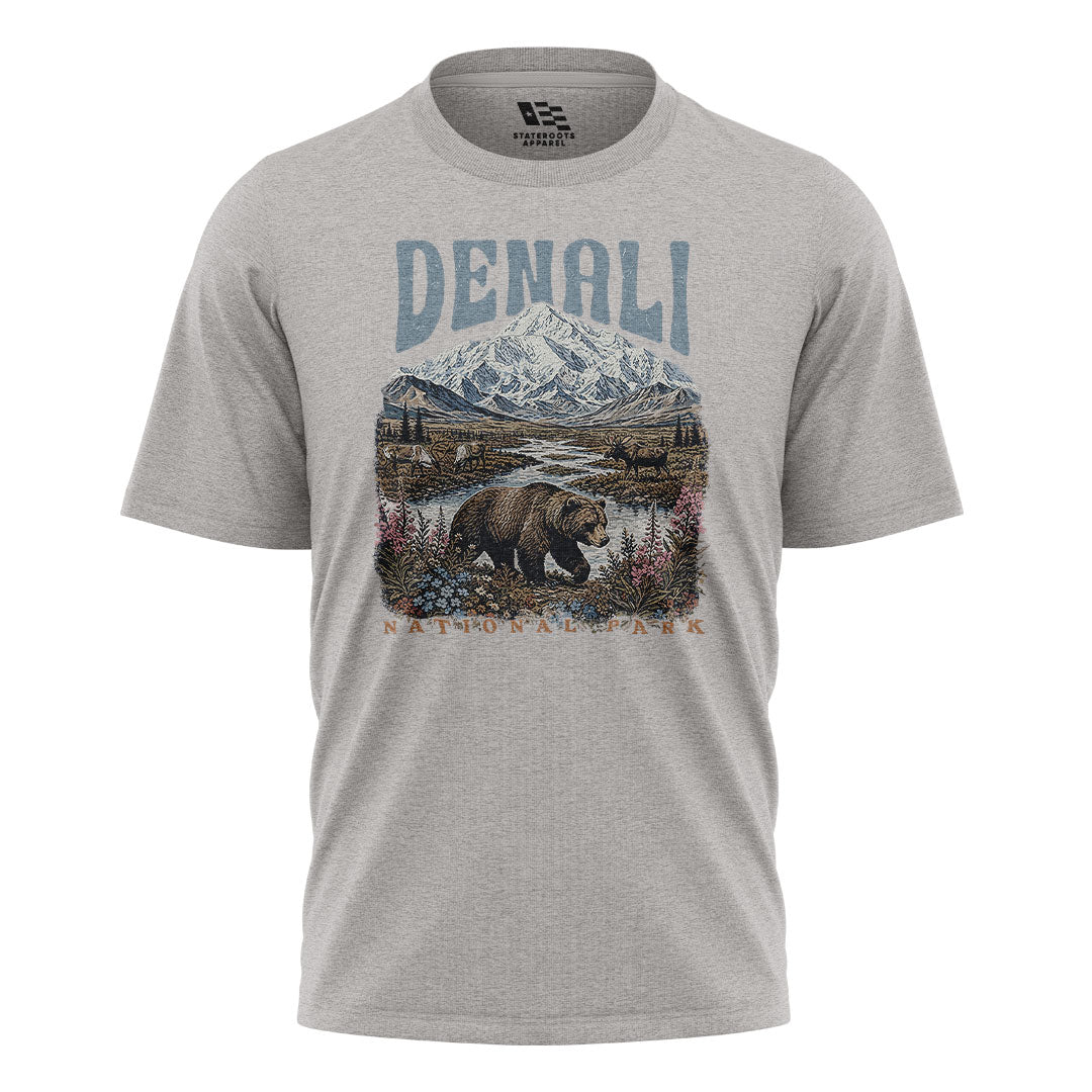 Alaska Denali National Park Grizzly Stream - Sport Grey flatlay