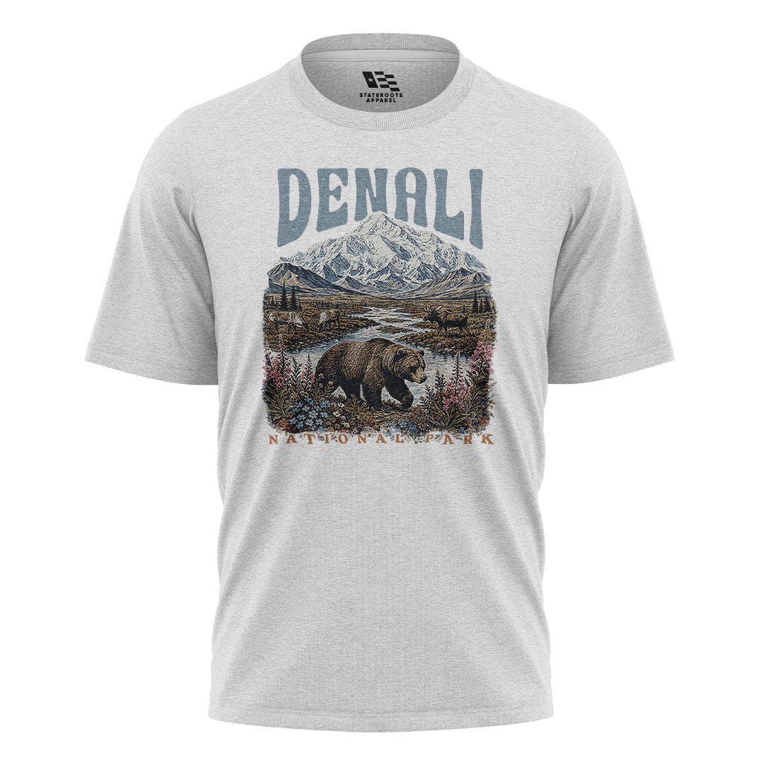 Alaska Denali National Park Grizzly Stream - White flatlay