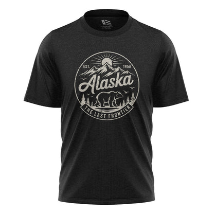 Alaska Est 1959 Frontier Circle Badge - Black flatlay