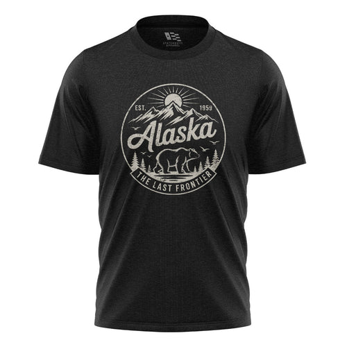 Alaska Est 1959 Frontier Circle Badge - Black flatlay