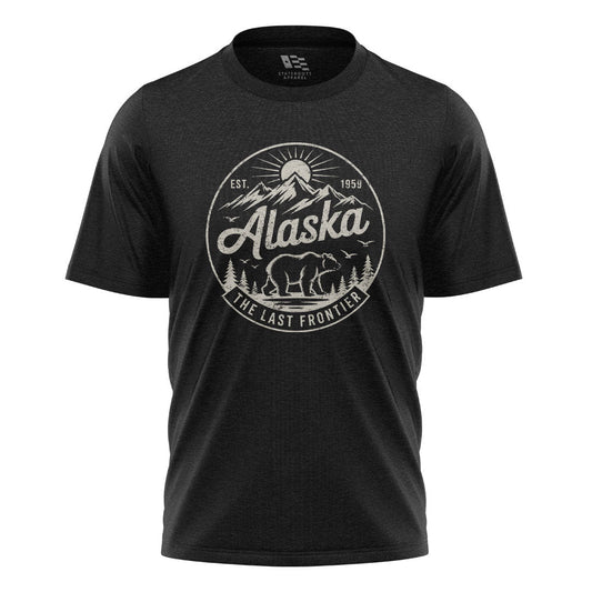 Alaska Est 1959 Frontier Circle Badge - Black flatlay