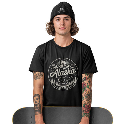 Alaska Est 1959 Frontier Circle Badge - Black lifestyle 3