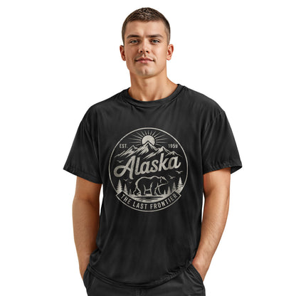 Alaska Est 1959 Frontier Circle Badge - Black lifestyle 4
