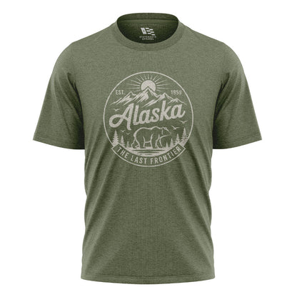 Alaska Est 1959 Frontier Circle Badge - Military Green flatlay