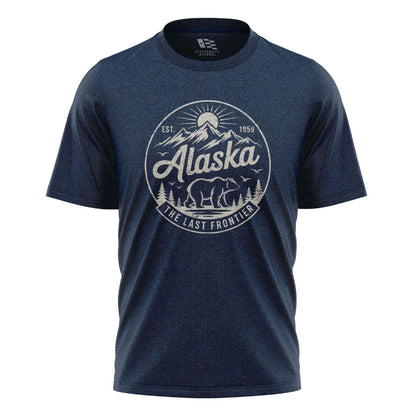 Alaska Est 1959 Frontier Circle Badge - Navy flatlay