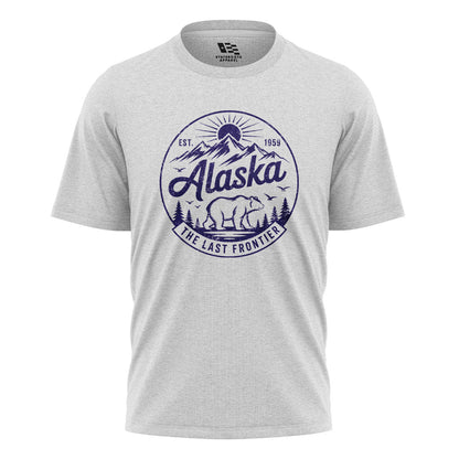 Alaska Est 1959 Frontier Circle Badge - White flatlay