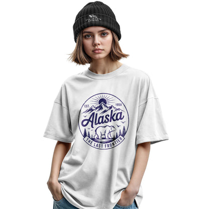 Alaska Est 1959 Frontier Circle Badge - White lifestyle 2