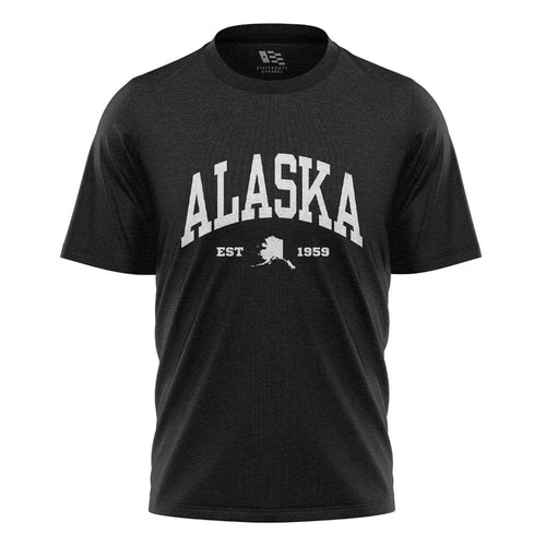 Alaska Est 1959 Varsity State Silhouette - Black flatlay