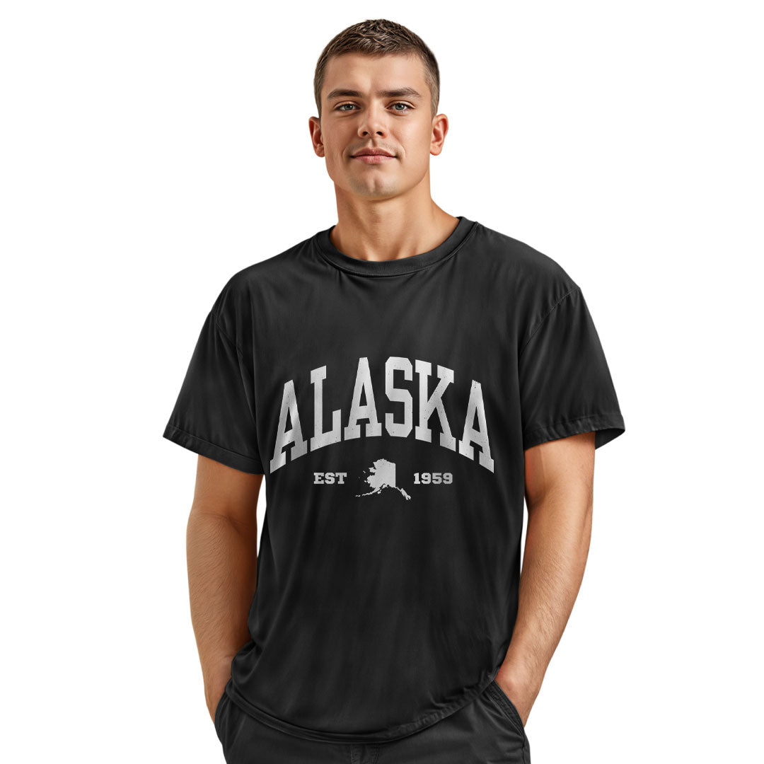 Alaska Est 1959 Varsity State Silhouette - Black lifestyle 4