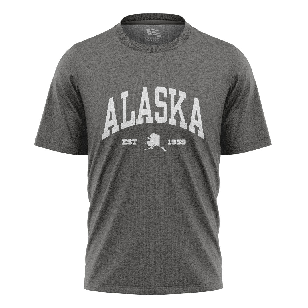 Alaska Est 1959 Varsity State Silhouette - Charcoal flatlay