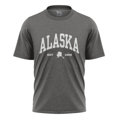 Alaska Est 1959 Varsity State Silhouette - Charcoal flatlay