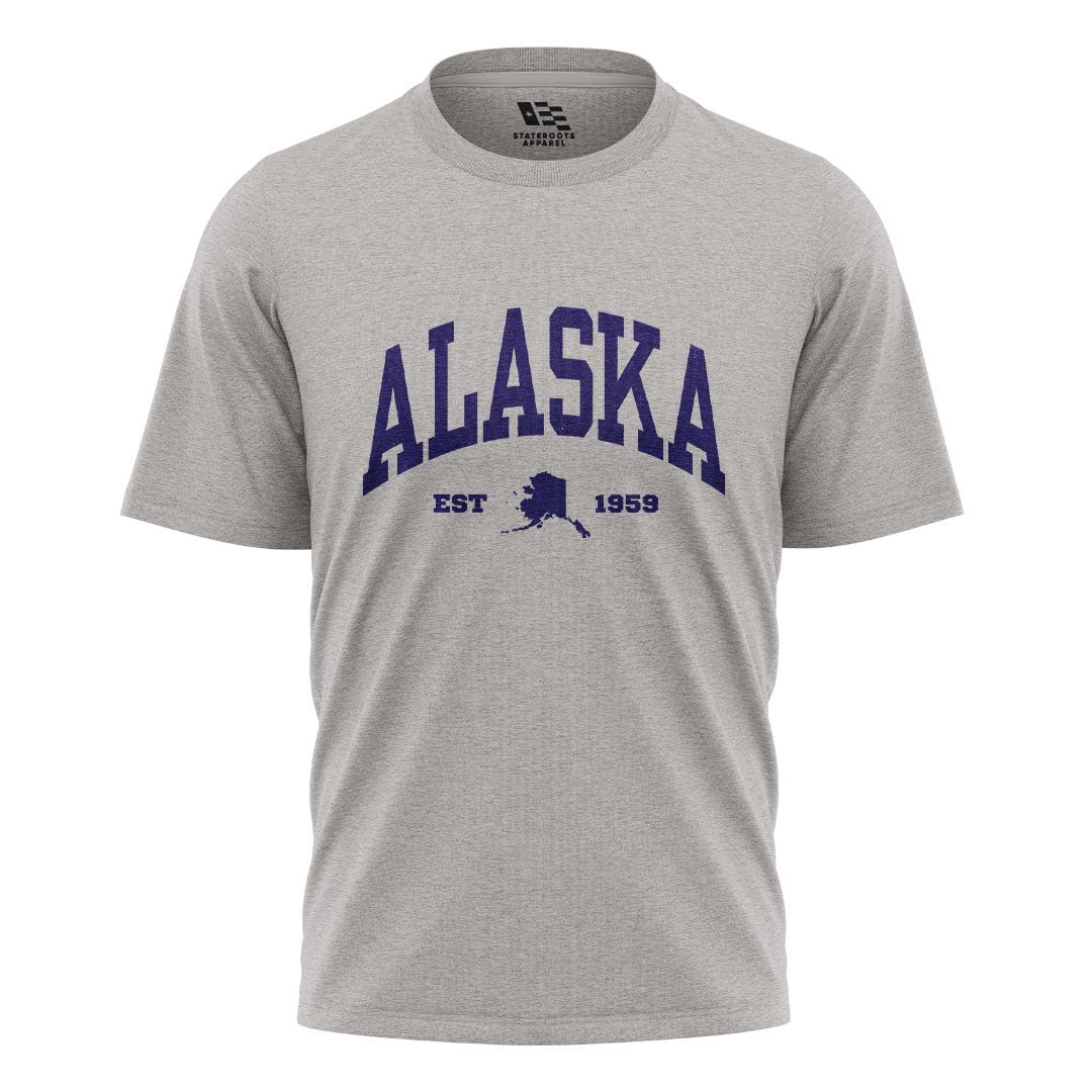 Alaska Est 1959 Varsity State Silhouette - Sport Grey flatlay