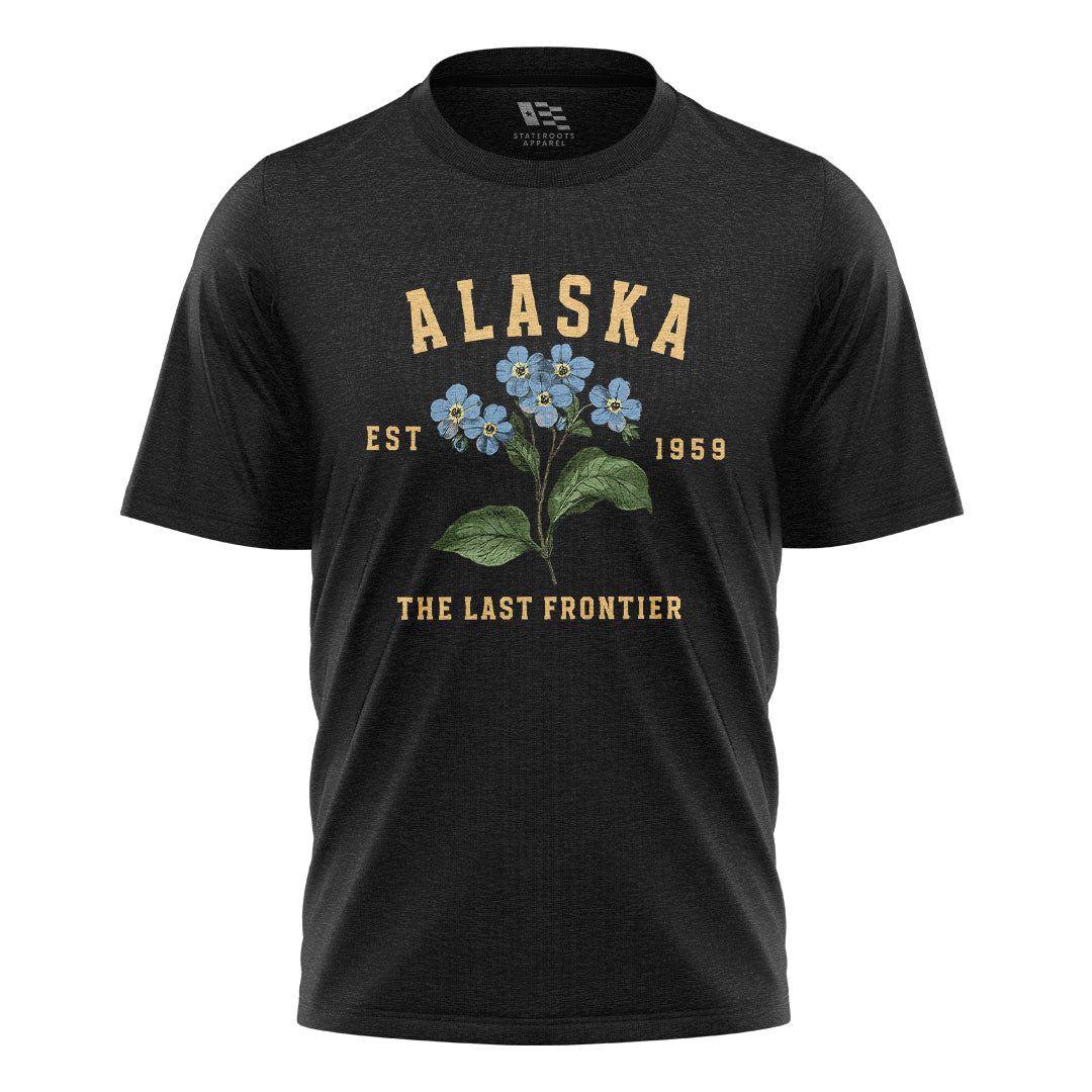 Alaska Forget Me Not Est 1959 Collegiate - Black flatlay