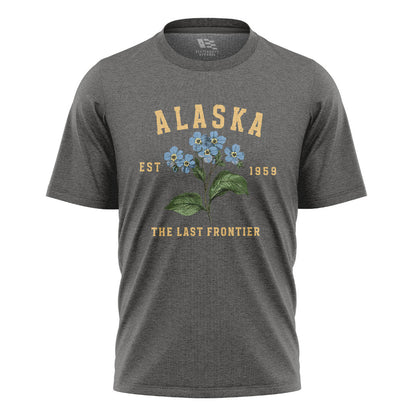 Alaska Forget Me Not Est 1959 Collegiate - Charcoal flatlay