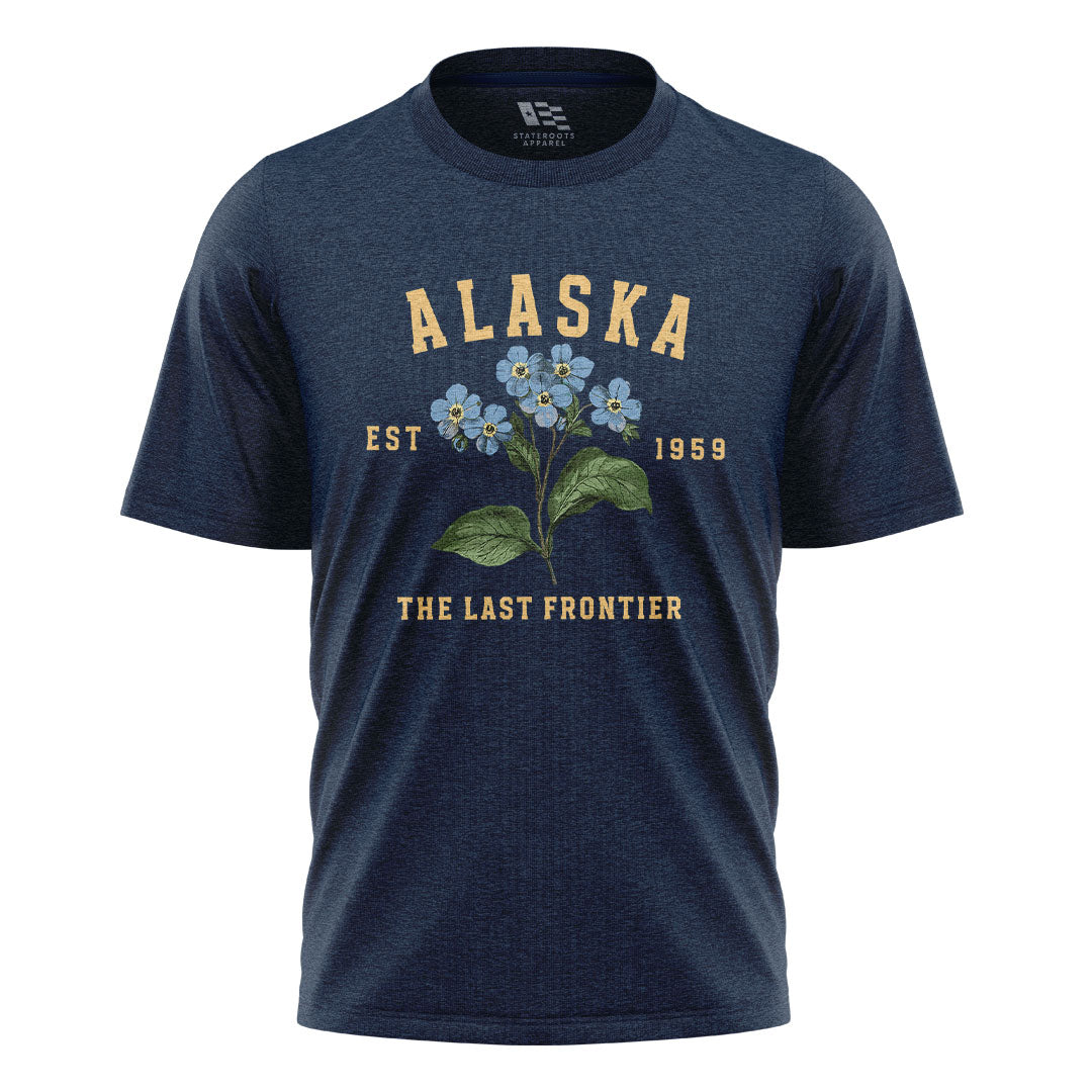 Alaska Forget Me Not Est 1959 Collegiate - Navy flatlay