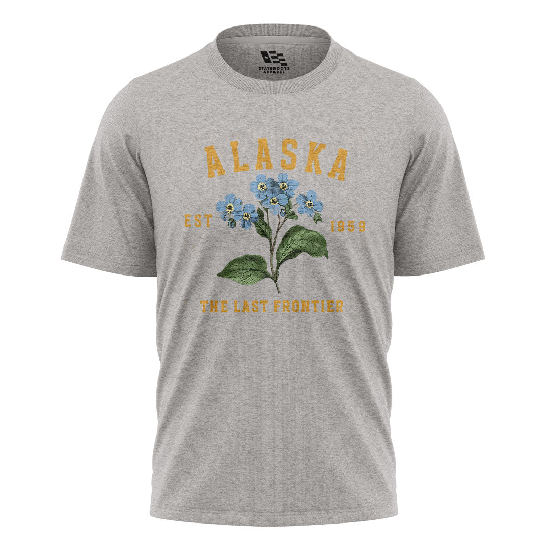 Alaska Forget Me Not Est 1959 Collegiate - Sport Grey flatlay