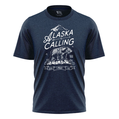 Alaska Is Calling Bear Vintage - Navy flatlay