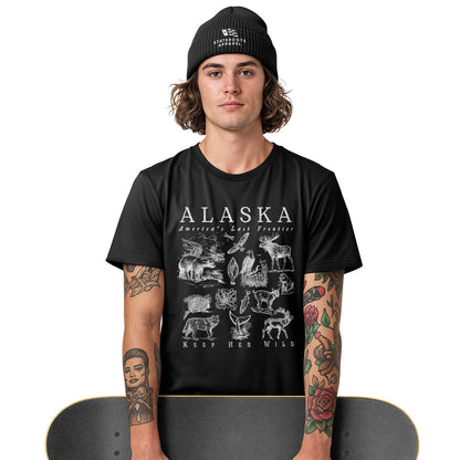 Alaska Keep Her Wild Animals Chart - Black lifestyle 3