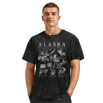 Alaska Keep Her Wild Animals Chart - Black lifestyle 4