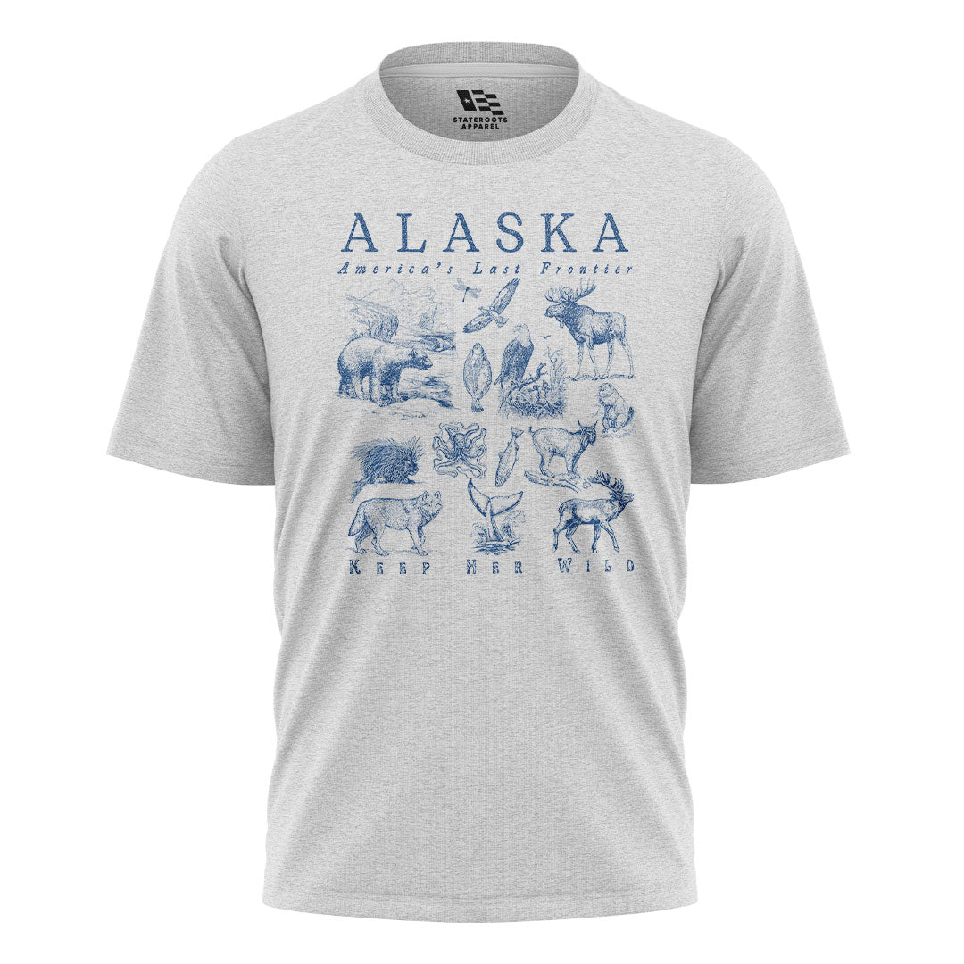 Alaska Keep Her Wild Animals Chart - White flatlay