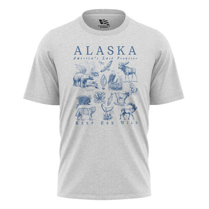 Alaska Keep Her Wild Animals Chart - White flatlay