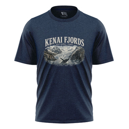 Alaska Kenai Fjords Whale Glacier Park - Navy flatlay