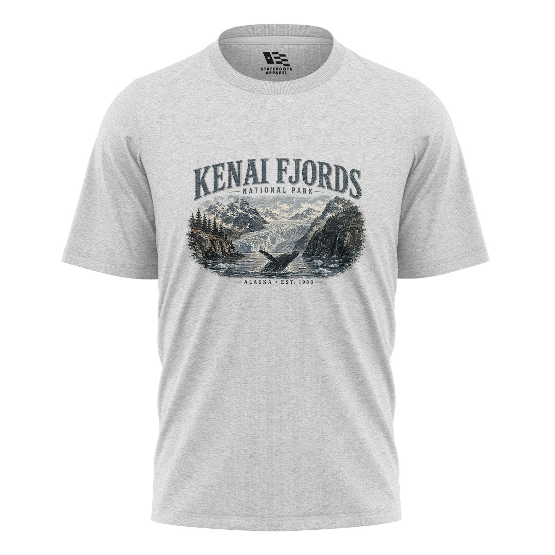 Alaska Kenai Fjords Whale Glacier Park - White flatlay