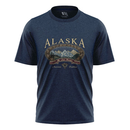 Alaska Last Frontier American Tradition Crest - Navy flatlay