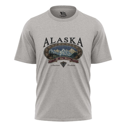 Alaska Last Frontier American Tradition Crest - Sport Grey flatlay