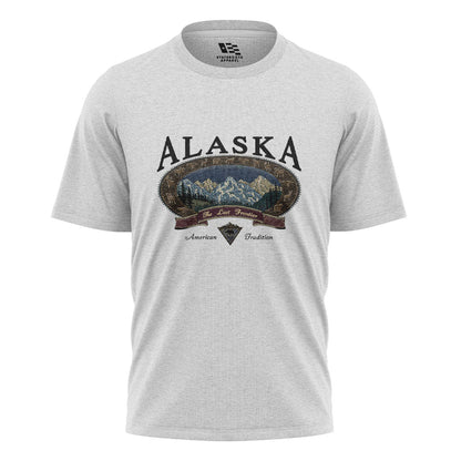 Alaska Last Frontier American Tradition Crest - White flatlay