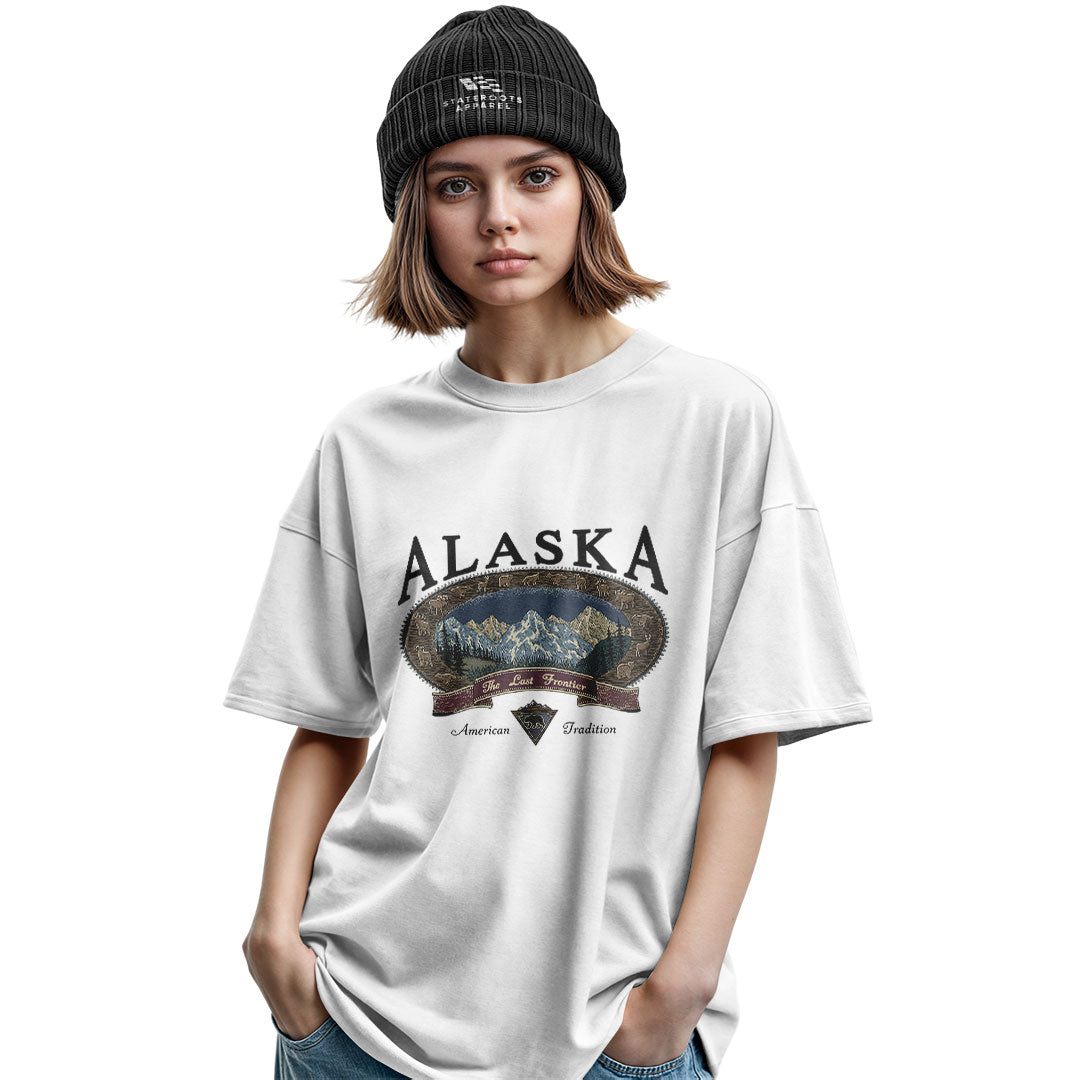 Alaska Last Frontier American Tradition Crest - White lifestyle 2