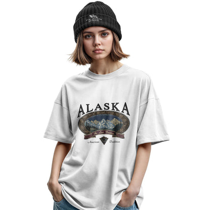 Alaska Last Frontier American Tradition Crest - White lifestyle 2