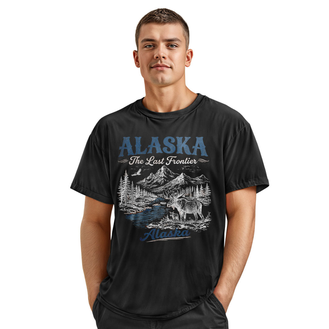 Alaska Last Frontier Moose Vintage - Black lifestyle 4