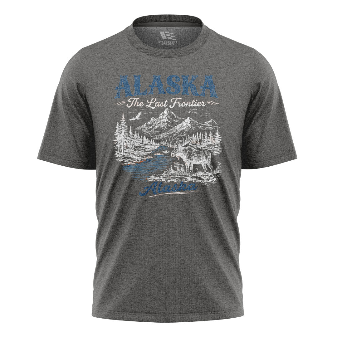 Alaska Last Frontier Moose Vintage - Charcoal flatlay