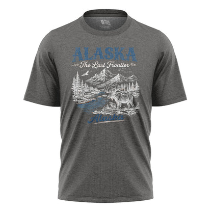 Alaska Last Frontier Moose Vintage - Charcoal flatlay