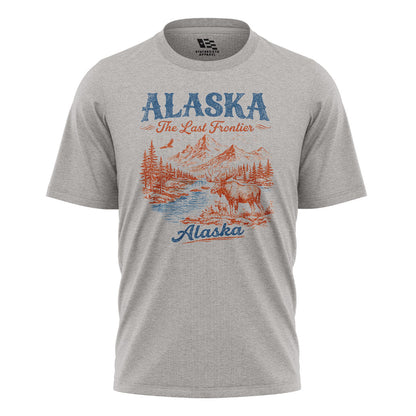 Alaska Last Frontier Moose Vintage - Sport Grey flatlay